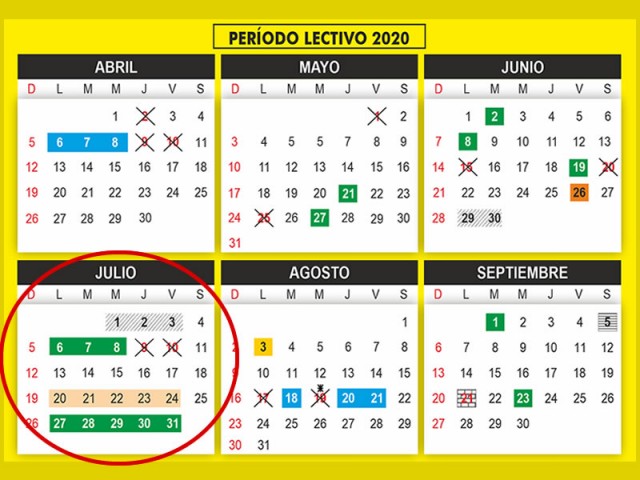 Nuevas Fechas para mesa de examen Julio 2020