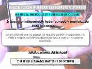 Inscripciones abiertas Mesas Especiales (Octubre )